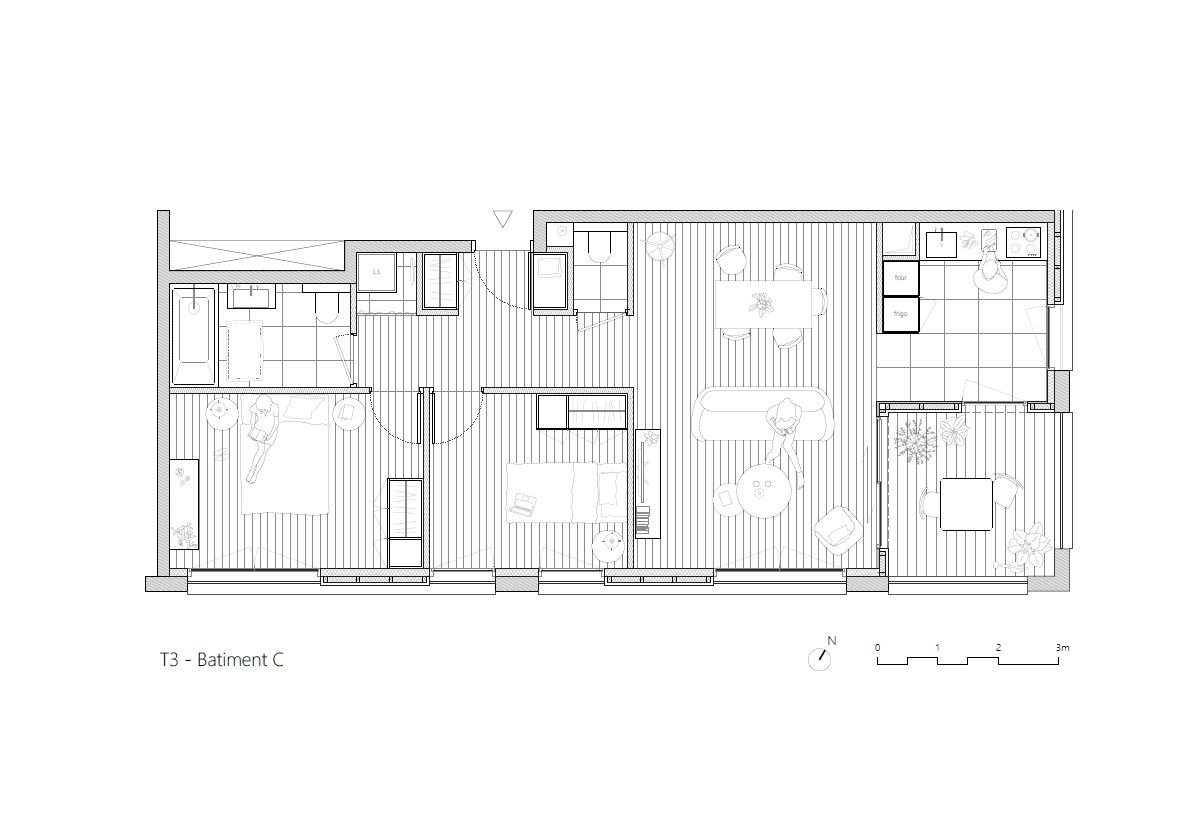 Plan appartement T3